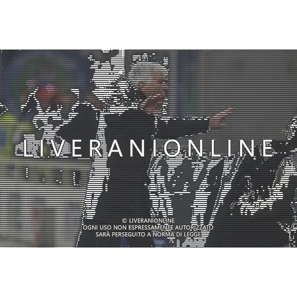 Gian Piero Gasperini Head Coach of Atalanta BC gestures during Atalanta BC vs Empoli FC, 17° Serie A Enilive 2024-25 game at Gewiss stadium in Bergamo (BG), Italy, on Dicember 22, 2024. (Photo by Davide Casentini)-AGENZIA ALDO LIVERANI SAS