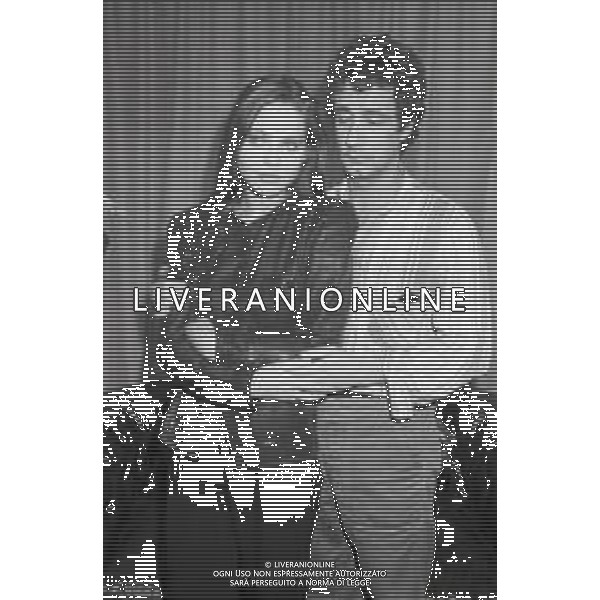 NEG-RETROSPETTIVA ORNELLA MUTI ATTRICE NELLA FOTO ORNELLA MUTI CON FRANCESCO NUTI A MILANO NELL\'ANNO 1986 AG ALDO LIVERANI SAS