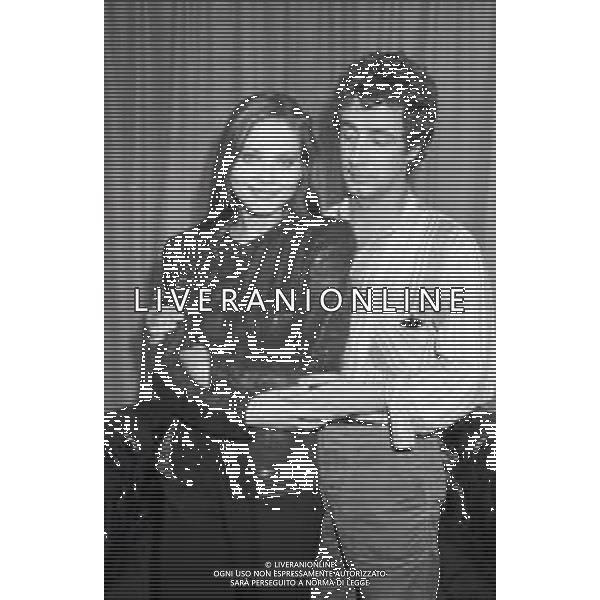 NEG-RETROSPETTIVA ORNELLA MUTI ATTRICE NELLA FOTO ORNELLA MUTI CON FRANCESCO NUTI A MILANO NELL\'ANNO 1986 AG ALDO LIVERANI SAS