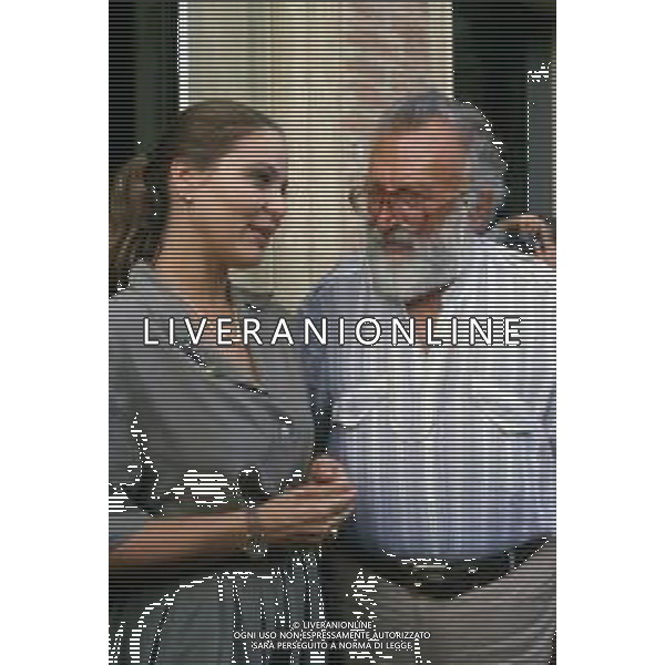 DIAP-RETROSPETTIVA ORNELLA MUTI ATTRICE NELLA FOTO ORNELLA MUTI E SERGIO LEONE A VENEZIA NELL\'ANNO 1988 AG ALDO LIVERANI SAS