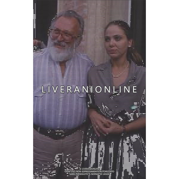 DIAP-RETROSPETTIVA ORNELLA MUTI ATTRICE NELLA FOTO ORNELLA MUTI E SERGIO LEONE A VENEZIA NELL\'ANNO 1988 AG ALDO LIVERANI SAS