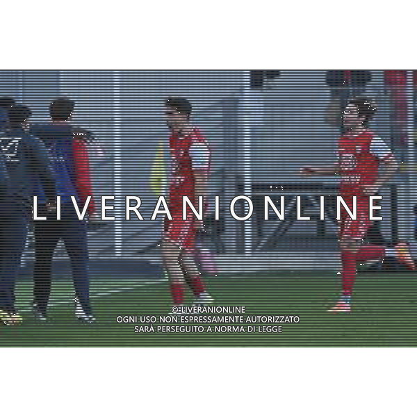 TVRG Spezia vs Mantova nella foto Alessandro Debenedetti (Mantova) esultanza dopo il gol dell\'1 a 0 La Spezia 26-12-2024 Stadio Alberto Picco Campionato Serie BKT - 19a giornata foto Roberto Garavaglia/Agenzia Aldo Liverani sas