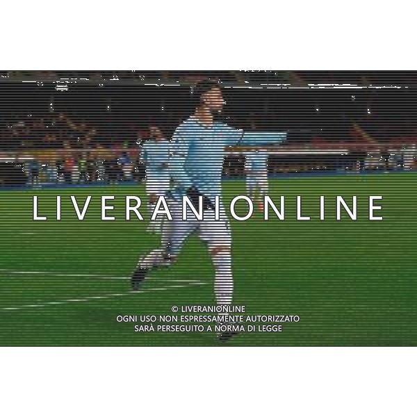 TVEM December 21, 2024 Lecce, Italy - US Lecce vs SS Lazio - Italian soccer serie A 2024/25 - Via Del Mare Stadium. In the pic: Valentín Castellanos of SS Lazio celebrates after scoring a goal foto emmanuele mastrodonato-ag aldo liverani sas