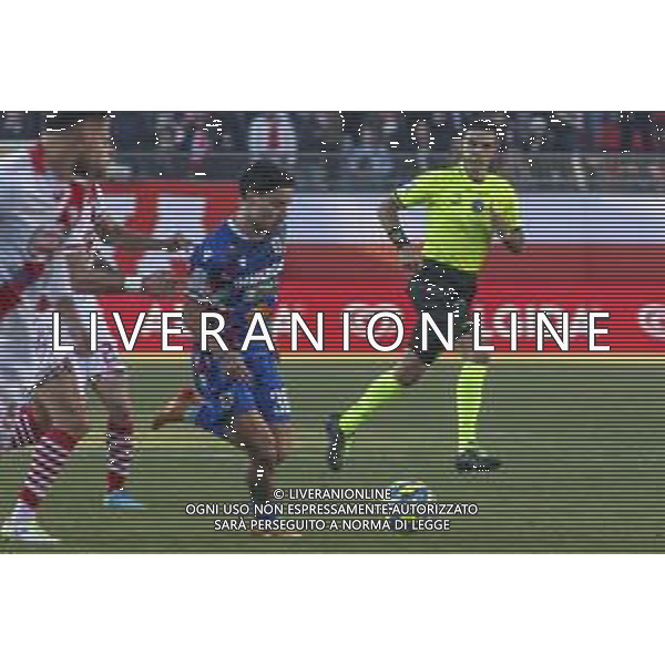 Antonio Vergara of AC Reggiana play the ball during Mantova 1911 vs AC Reggiana, 20° Serie B BKT 2024-25 game at Danilo Martelli stadium in Mantova (MN), Italy, on Dicember 29, 2024. (Photo by Davide Casentini)