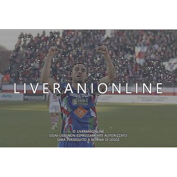 Alessandro Sersanti of AC Reggiana celebrates after scoring during Mantova 1911 vs AC Reggiana, 20° Serie B BKT 2024-25 game at Danilo Martelli stadium in Mantova (MN), Italy, on Dicember 29, 2024. (Photo by Davide Casentini)