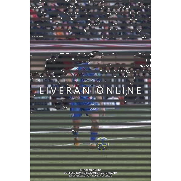 Antonio Vergara of AC Reggiana play the ball during Mantova 1911 vs AC Reggiana, 20° Serie B BKT 2024-25 game at Danilo Martelli stadium in Mantova (MN), Italy, on Dicember 29, 2024. (Photo by Davide Casentini)