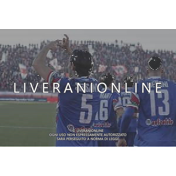Alessandro Sersanti of AC Reggiana celebrates after scoring during Mantova 1911 vs AC Reggiana, 20° Serie B BKT 2024-25 game at Danilo Martelli stadium in Mantova (MN), Italy, on Dicember 29, 2024. (Photo by Davide Casentini)