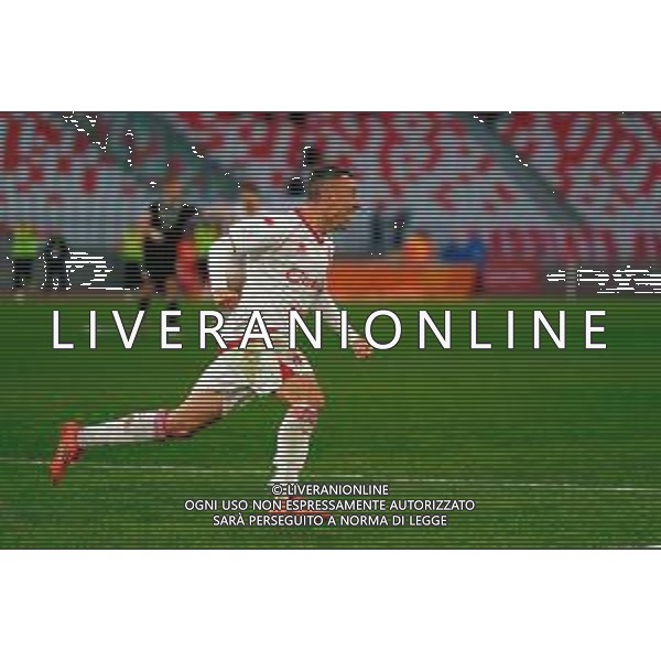 TVEM December 29, 2024 Bari, Italy - SSC Bari vs Spezia Calcio - Italian soccer serie B 2024/25 - San Nicola Stadium. In the pic: Cesar Falletti of SSC Bari celebrates after scoring a goal foto emmanuele mastrodonato-ag aldo liverani sas