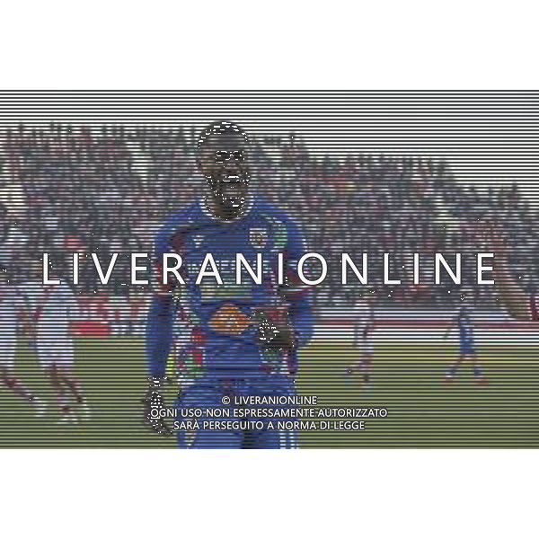 Cedric Gondo of AC Reggiana expresses disappointment during Mantova 1911 vs AC Reggiana, 20° Serie B BKT 2024-25 game at Danilo Martelli stadium in Mantova (MN), Italy, on Dicember 29, 2024. (Photo by Davide Casentini)- AGENZIA ALDO LIVERANI SAS