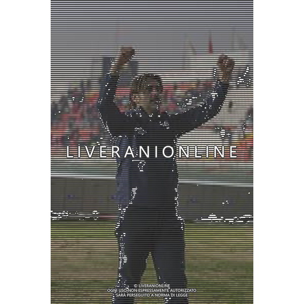 William Viali Head Coach of AC Reggiana celebrate the victory at the end of Mantova 1911 vs AC Reggiana, 20° Serie B BKT 2024-25 game at Danilo Martelli stadium in Mantova (MN), Italy, on Dicember 29, 2024. (Photo by Davide Casentini)- AGENZIA ALDO LIVERANI SAS