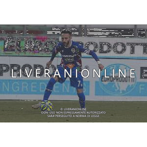 Manuel Marras of AC Reggiana play the ball during Mantova 1911 vs AC Reggiana, 20° Serie B BKT 2024-25 game at Danilo Martelli stadium in Mantova (MN), Italy, on Dicember 29, 2024. (Photo by Davide Casentini)- AGENZIA ALDO LIVERANI SAS