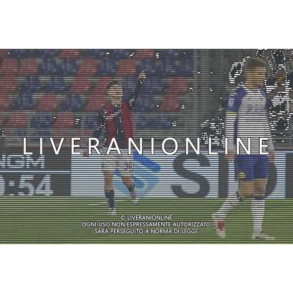 Benjamin Dominguez of Bologna FC celebrates after scoring during Bologna BFC vs Hellas Verona FC, 18° Serie A Enilive 2024-25 game at Renato Dall\'Ara stadium in Bologna (BO), Italy, on Dicember 30, 2024. (Photo by Davide Casentini) -AGENZIA ALDO LIVERANI SAS