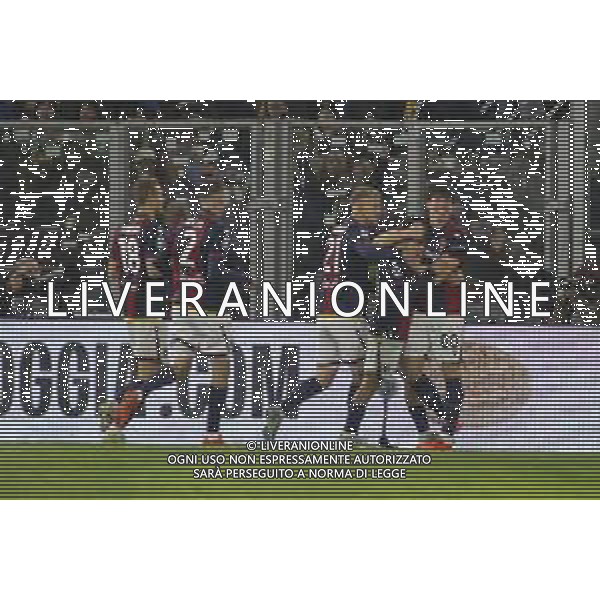 Benjamin Dominguez of Bologna FC celebrates after scoring during Bologna BFC vs Hellas Verona FC, 18° Serie A Enilive 2024-25 game at Renato Dall\'Ara stadium in Bologna (BO), Italy, on Dicember 30, 2024. (Photo by Davide Casentini) -AGENZIA ALDO LIVERANI SAS