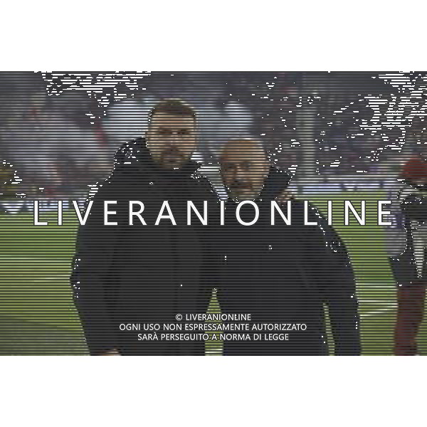 Vincenzo Italiano Head Coach of Bologna FC and Paolo Zanetti Head Coach of Hellas Verona FC during Bologna BFC vs Hellas Verona FC, 18° Serie A Enilive 2024-25 game at Renato Dall\'Ara stadium in Bologna (BO), Italy, on Dicember 30, 2024. (Photo by Davide Casentini) -AGENZIA ALDO LIVERANI SAS