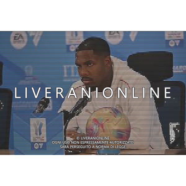 TVRG Conferenza Coincecao nella foto Mike Maignan (Milan) Riyadh (SA) 02-01-2025 Al-Awwal Park Stadium Conferenza stampa di Sergio Conceicao allenatore Milan in vista della semifinale della EA Sports Supercup - Supercoppa Italiana tra Juventus e Milan foto Roberto Garavaglia/Agenzia Aldo Liverani sas