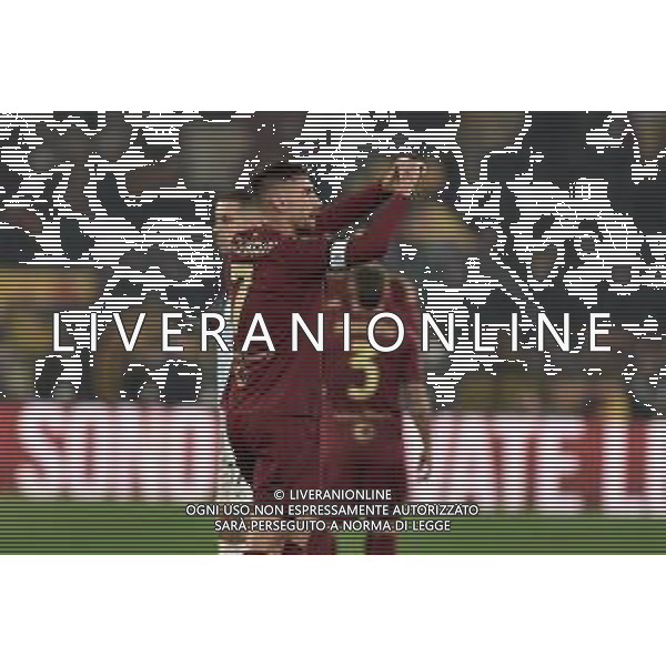 Roma vs Lazio Campionato Serie A Enilive - 19 Giornata Stadio Olimpico - Roma 05-01-2025 nella foto Esultanza Roma dopo il gol di Pellegrini ©Federico Gaetano-AGENZIA ALDO LIVERANI SAS