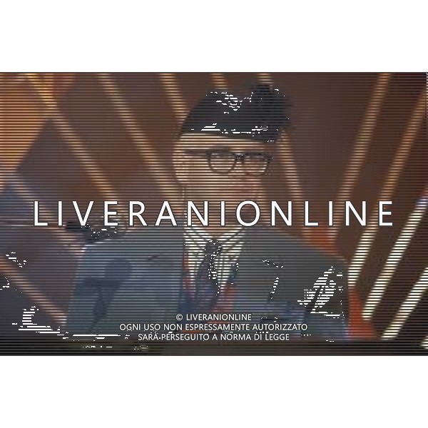 DIA-RETROSPETTIVA ELTON JOHN CANTANTE NELLA FOTO ELTON JOHN AL FESTIVAL DI SANREMO NELL\'ANNO 1989 AG ALDO LIVERANI SAS