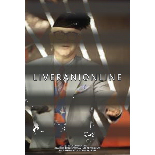 DIA-RETROSPETTIVA ELTON JOHN CANTANTE NELLA FOTO ELTON JOHN AL FESTIVAL DI SANREMO NELL\'ANNO 1989 AG ALDO LIVERANI SAS