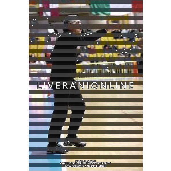 Reggio Calabria 05/01/2025 PalaCalafiore Campionato Serie B Interregionale Basket maschile. Redel Viola Reggio Calabria vs Siaz P.za Armerina. In foto: Coach Enzo Patrizio P.za Armerina foto pasquale gareffa-ag aldo liverani sas
