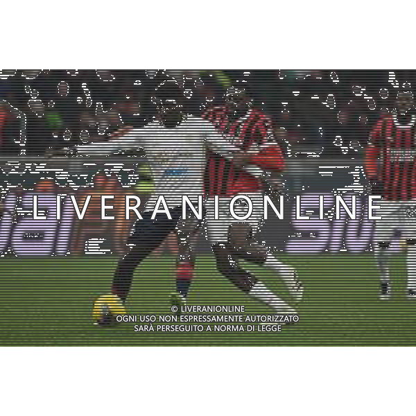 Milan vs Cagliari nella foto Nichel Ndary Adopo (Cagliari) e Youssouf Fofana (Milan) Milano 11-01-2025 Stadio Giuseppe Meazza - San Siro Campionato Serie A Enilive - 20a giornata foto Roberto Garavaglia/Agenzia Aldo Liverani sas ©Garavaglia - AGENZIA ALDO LIVERANI SAS