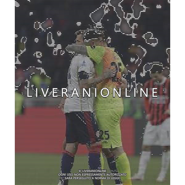Esultanza gioia cagliari a fine gara -MILAN vs CAGLIARI 20a giornata Campionato Calcio Serie A Enilive 11.01.2025 ©PAOLO GIAMPIETRI - AGENZIA ALDO LIVERANI SAS
