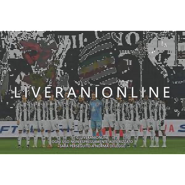 Torino 11.01.25 Stadio Grande Torino @Manuela Viganti/Ag. Aldo Liverani sas Torino vs Juventus Campionato Calcio Serie A Enilive 2024/2025 20a giornata Nella foto: la formazione della juventus durante il minuto di silenzio ©Viganti - AGENZIA ALDO LIVERANI SAS