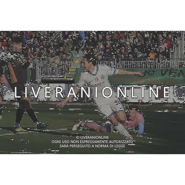 Matteo Darmian of Inter FC celebrates after scoring during Venezia FC vs FC Internazionale, 20° Serie A Enilive 2024-25 game at Pier Luigi Penzo stadium in Venezia (VE), Italy, on January 12, 2025. (Photo by Davide Casentini)- AGENZIA ALDO LIVERANI SAS
