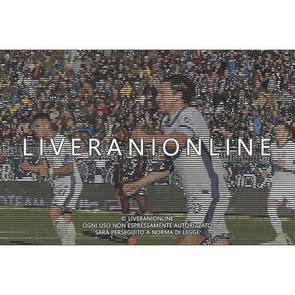 Matteo Darmian of Inter FC celebrates after scoring during Venezia FC vs FC Internazionale, 20° Serie A Enilive 2024-25 game at Pier Luigi Penzo stadium in Venezia (VE), Italy, on January 12, 2025. (Photo by Davide Casentini)- AGENZIA ALDO LIVERANI SAS