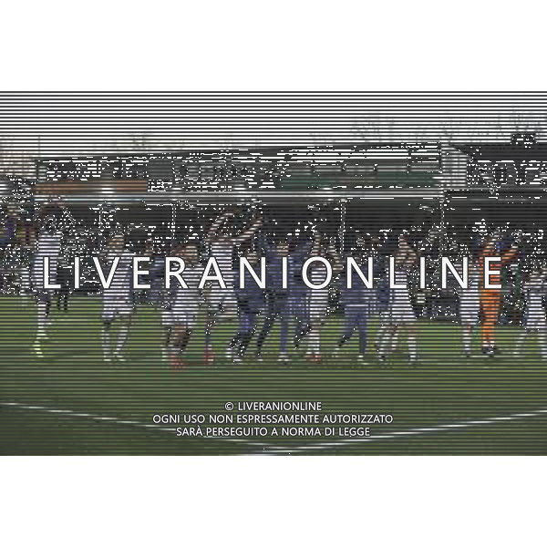 inter players celebrate the victory at the end of Venezia FC vs FC Internazionale, 20° Serie A Enilive 2024-25 game at Pier Luigi Penzo stadium in Venezia (VE), Italy, on January 12, 2025. (Photo by Davide Casentini) - AGENZIA ALDO LIVERANI SAS