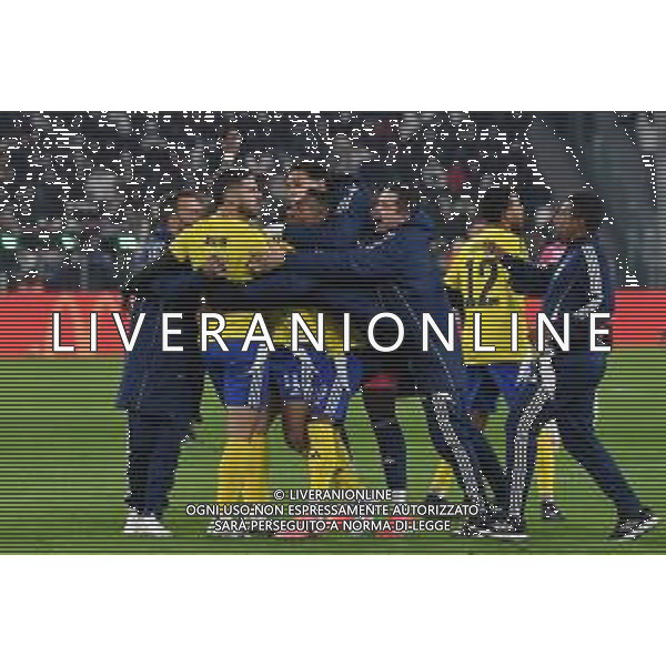 TVMV-Torino 12.01.2025 Allianz Stadium ©Manuela Viganti/Agenzia Aldo Liverani Kings League WORLD Cup Nations 2025 Finale Brasile Colombia Nella foto: esultanza brasile ©Viganti - AGENZIA ALDO LIVERANI SAS