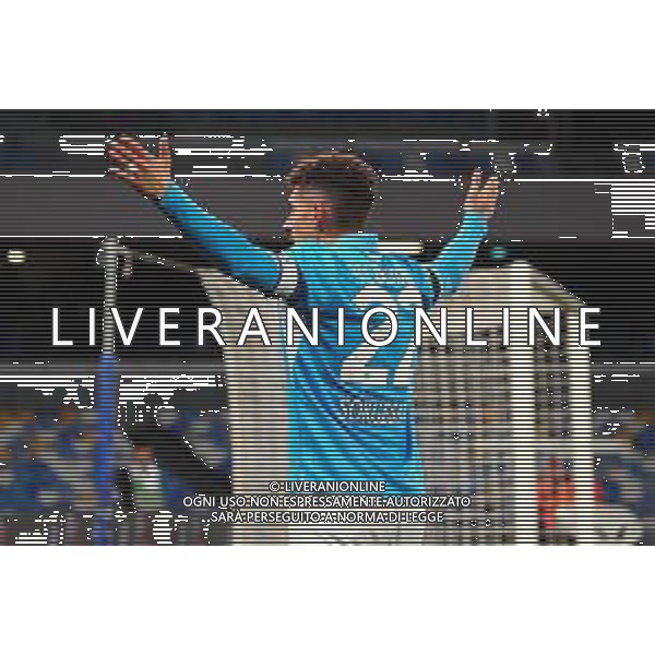 NAPOLI - HELLAS VERONA CAMPIONATO CALCIO SERIE A 12.01.2025 nella foto: esultanza dopo il gol di Giovanni Di Lorenzo Foto MOSCA - AGENZIA ALDO LIVERANI SAS