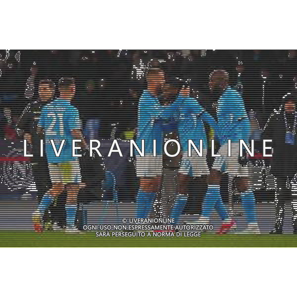 NAPOLI - HELLAS VERONA CAMPIONATO CALCIO SERIE A 12.01.2025 nella foto: esultanza dopo il gol di Frank Anguissa Foto MOSCA - AGENZIA ALDO LIVERANI SAS