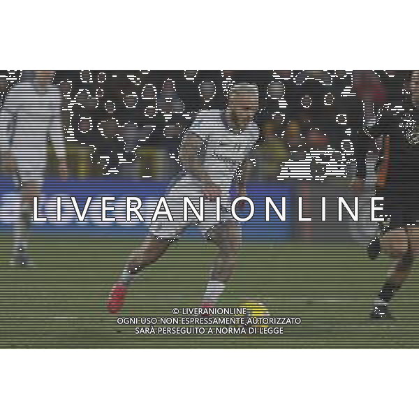 Federico Dimarco of Inter FC play the ball during Venezia FC vs FC Internazionale, 20° Serie A Enilive 2024-25 game at Pier Luigi Penzo stadium in Venezia (VE), Italy, on January 12, 2025. (Photo by Davide Casentini)- AGENZIA ALDO LIVERANI SAS