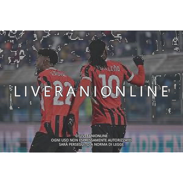 Como vs Milan nella foto Rafael Leao (Milan) esultanza dopo il gol del 2 a 1 Como 14-01-2025 Stadio Giuseppe Sinigaglia Campionato Serie A Enilive - recupero 19a giornata foto Roberto Garavaglia/Agenzia Aldo Liverani sas