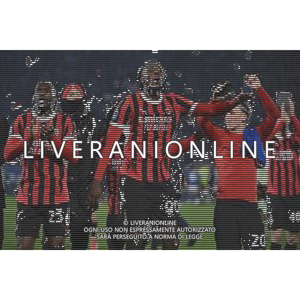 Como vs Milan nella foto esultanza finale Milan Como 14-01-2025 Stadio Giuseppe Sinigaglia Campionato Serie A Enilive - recupero 19a giornata foto Roberto Garavaglia/Agenzia Aldo Liverani sas