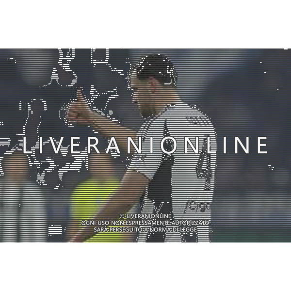 Federico Gatti of Juventus FC gestures during Atalanta BC vs Juventus FC, 19° Serie A Enilive 2024-25 game at Gewiss stadium in Bergamo (BG), Italy, on January 14, 2025. (Photo by Davide Casentini)-AGENZIA ALDO LIVERANI SAS