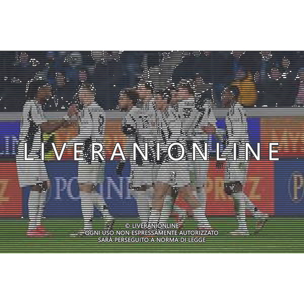 TVMV-Bergamo 14.01.2025 Gweiss Stadium ©Manuela Viganti/Agenzia Aldo Liverani Atalanta vs Juventus Campionato Calcio Serie A Enilive 2024/2025 19a giornata Nella foto: esultanza juventus dopo il gol di pierre kalulu ©Viganti-AGENZIA ALDO LIVERANI SAS