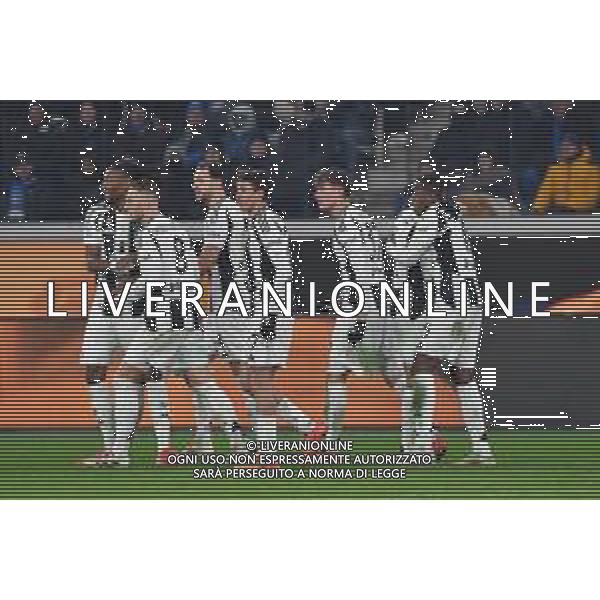 TVMV-Bergamo 14.01.2025 Gweiss Stadium ©Manuela Viganti/Agenzia Aldo Liverani Atalanta vs Juventus Campionato Calcio Serie A Enilive 2024/2025 19a giornata Nella foto: esultanza juventus dopo il gol di pierre kalulu ©Viganti-AGENZIA ALDO LIVERANI SAS