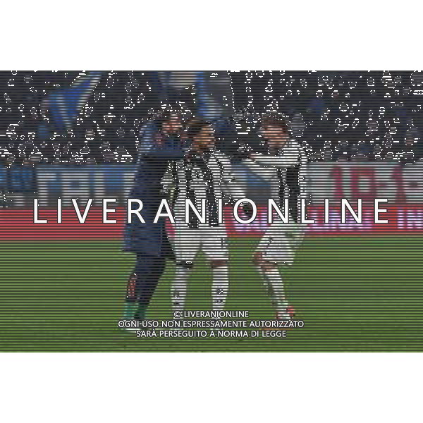TVMV-Bergamo 14.01.2025 Gweiss Stadium ©Manuela Viganti/Agenzia Aldo Liverani Atalanta vs Juventus Campionato Calcio Serie A Enilive 2024/2025 19a giornata Nella foto: esultanza juventus dopo il gol di pierre kalulu ©Viganti-AGENZIA ALDO LIVERANI SAS
