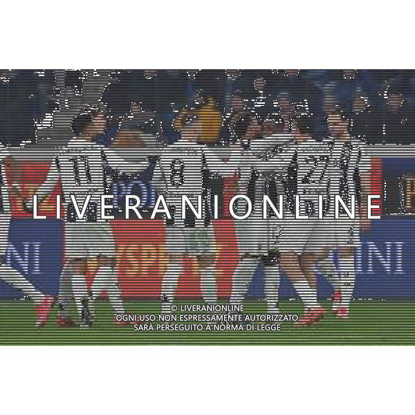 TVMV-Bergamo 14.01.2025 Gweiss Stadium ©Manuela Viganti/Agenzia Aldo Liverani Atalanta vs Juventus Campionato Calcio Serie A Enilive 2024/2025 19a giornata Nella foto: esultanza juventus dopo il gol di pierre kalulu ©Viganti-AGENZIA ALDO LIVERANI SAS