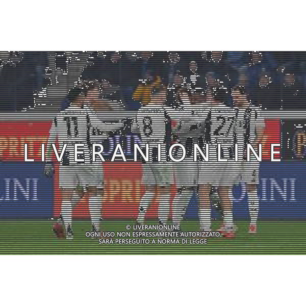 TVMV-Bergamo 14.01.2025 Gweiss Stadium ©Manuela Viganti/Agenzia Aldo Liverani Atalanta vs Juventus Campionato Calcio Serie A Enilive 2024/2025 19a giornata Nella foto: esultanza juventus dopo il gol di pierre kalulu ©Viganti-AGENZIA ALDO LIVERANI SAS