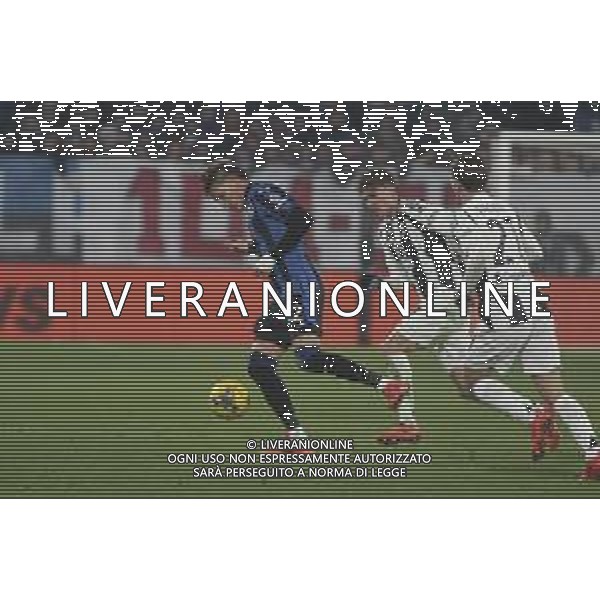 Mateo Retegui of Atalanta BC play the ball during Atalanta BC vs Juventus FC, 19° Serie A Enilive 2024-25 game at Gewiss stadium in Bergamo (BG), Italy, on January 14, 2025. (Photo by Davide Casentini)-AGENZIA ALDO LIVERANI SAS