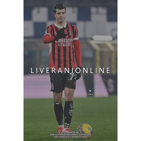 Como vs Milan nella foto Alvaro Morata (Milan) Como 14-01-2025 Stadio Giuseppe Sinigaglia Campionato Serie A Enilive - recupero 19a giornata foto Roberto Garavaglia/Agenzia Aldo Liverani sas