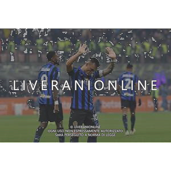 TVMV-Milano 15.01.2025 Giuseppe Meazza ©Manuela Viganti/Agenzia Aldo Liverani Inter vs Bologna Campionato Calcio Serie A Enilive 2024/2025 19a giornata Nella foto: esultanza lautaro martinez dopo il gol ©Viganti-AGENZIA ALDO LIVERANI SAS