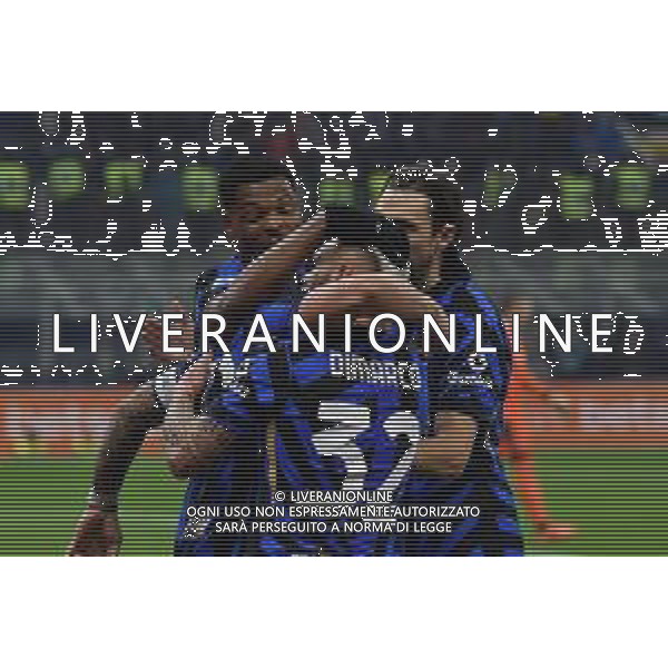 TVMV-Milano 15.01.2025 Giuseppe Meazza ©Manuela Viganti/Agenzia Aldo Liverani Inter vs Bologna Campionato Calcio Serie A Enilive 2024/2025 19a giornata Nella foto: esultanza inter dopo il gol di lautaro martinez ©Viganti-AGENZIA ALDO LIVERANI SAS
