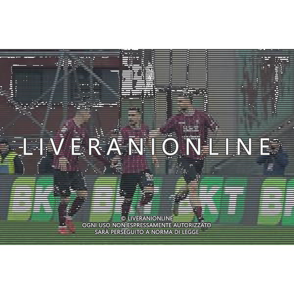 18 01 2025 - Salerno. Stadio Arechi. Campionato Serie B. Salernitana-Reggiana Nella foto esultanza dopo gol 1-1 di alberto cerri Foto Giuseppe Cuozzo/Agenzia Liverani-AGENZIA ALDO LIVERANI SAS