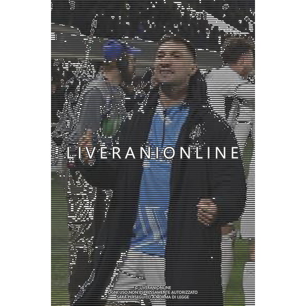 Matteo Politano of SSC Napoli celebrate the victory at the end of Atalanta BC vs SSC Napoli, 21° Serie A Enilive 2024-25 game at Gewiss stadium in Bergamo (BG), Italy, on January 18, 2025. (Photo by Davide Casentini)-AGENZIA ALDO LIVERANI SAS