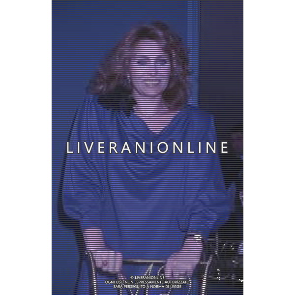 DIAP-RETROSPETTIVA ALBERTO LIONELLO ATTORE NELLA FOTO ERIKA BLANC NELL\'ANNO 1986 A MILANO IN TERRAZZA MARTINI  AG ALDO LIVERANI SAS