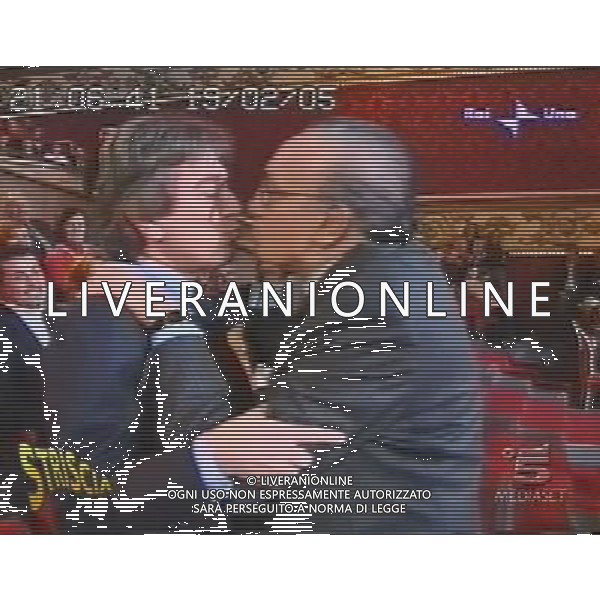 IMMAGINI TELEVISIVE OBBLIGATORIO CITARE LA FONTE TELEVISIVA NELLA FOTO FABRIZIO DEL NOCE CON PIPPO BAUDO AGENZIA ALDO LIVERANI