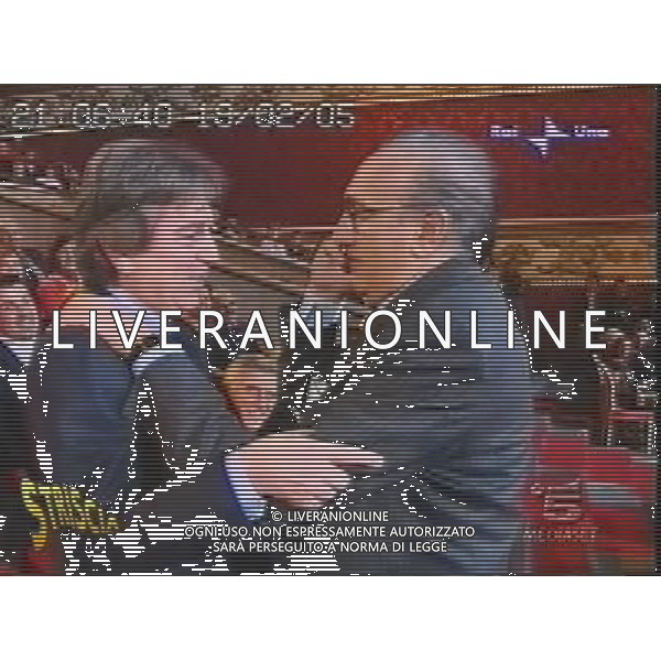 IMMAGINI TELEVISIVE OBBLIGATORIO CITARE LA FONTE TELEVISIVA NELLA FOTO FABRIZIO DEL NOCE CON PIPPO BAUDO AGENZIA ALDO LIVERANI